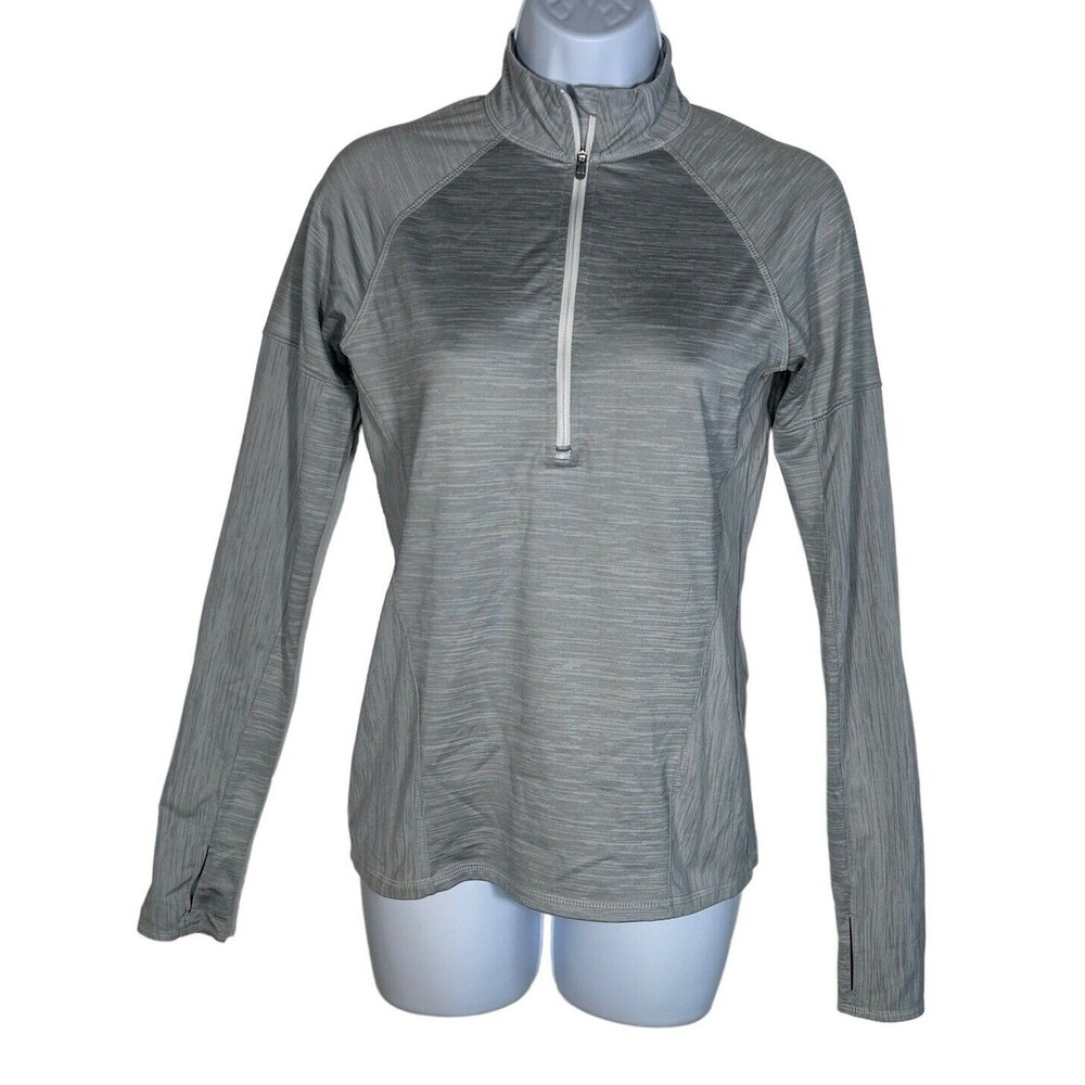 Athleta  Affinity Size XSmall Half Zip Pullover Running Yoga Long Sleeved Gray